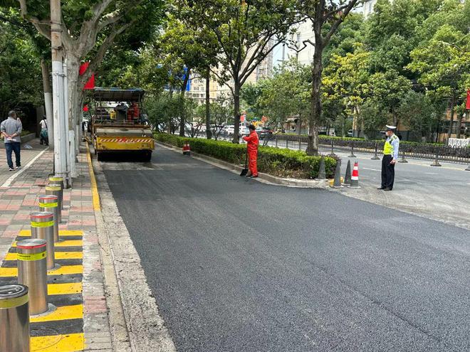 虹口回音壁｜曲阳路施工路面修复全面完成(图4)