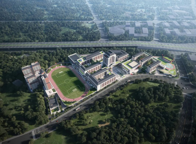 落户三江口片区格致中学南湖校区效果图曝光！(图2)